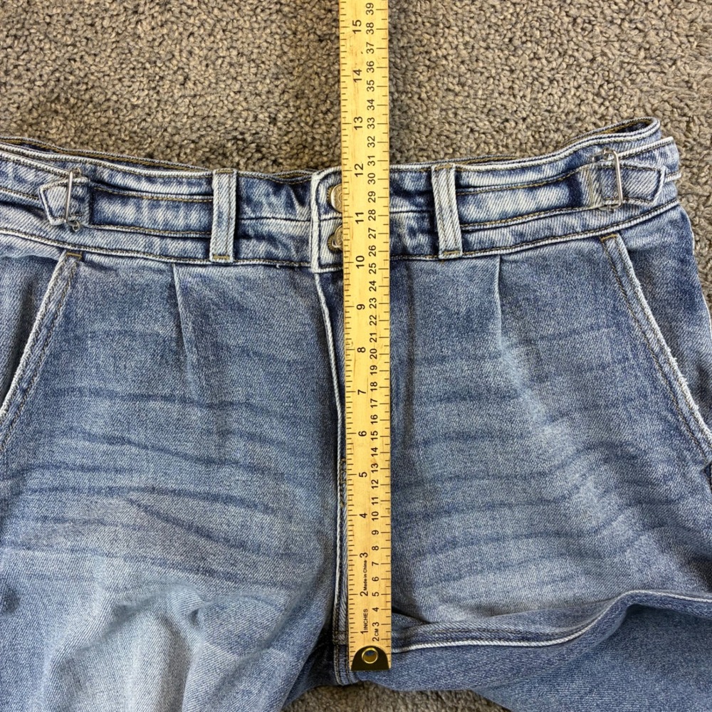Kancan High Rise Wide Leg Flare Light Wash Trouser Jeans Size 10 - Picture 10 of 11